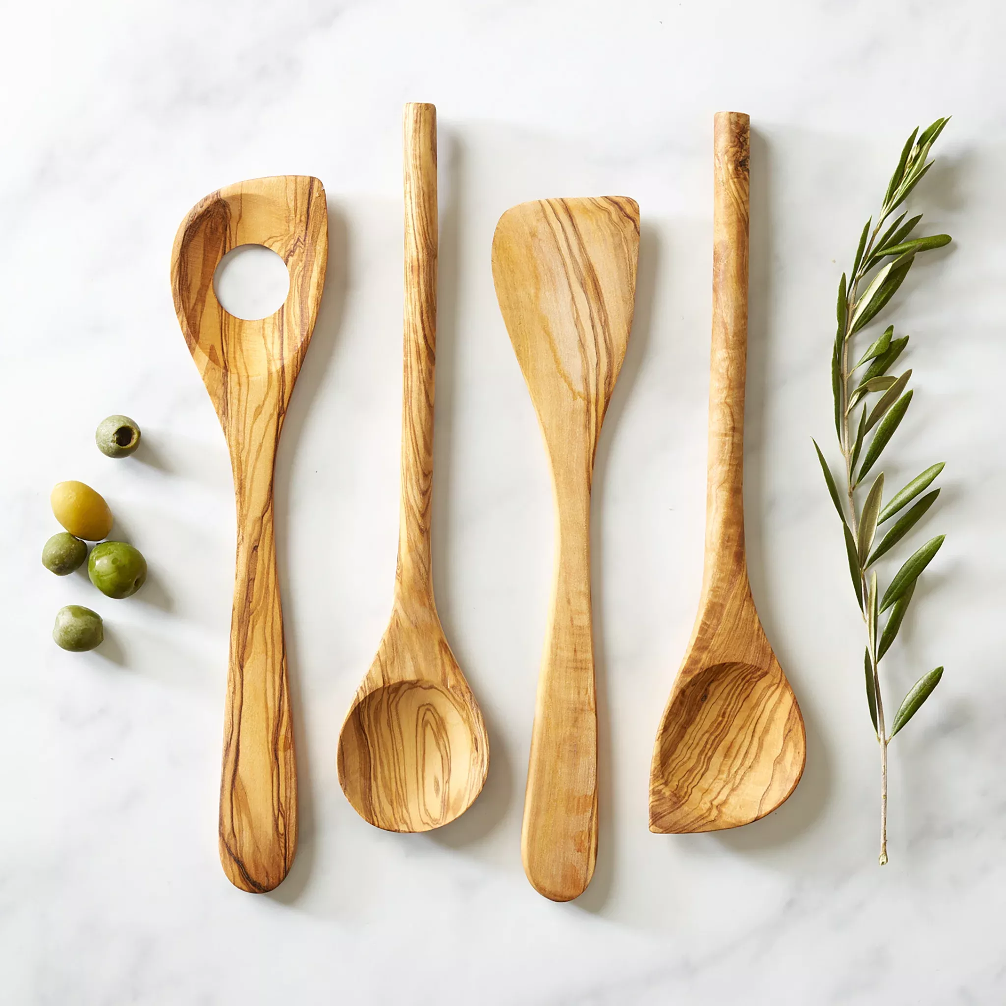 Olive Wood 4 Cooking Spoons Gift Set OL332