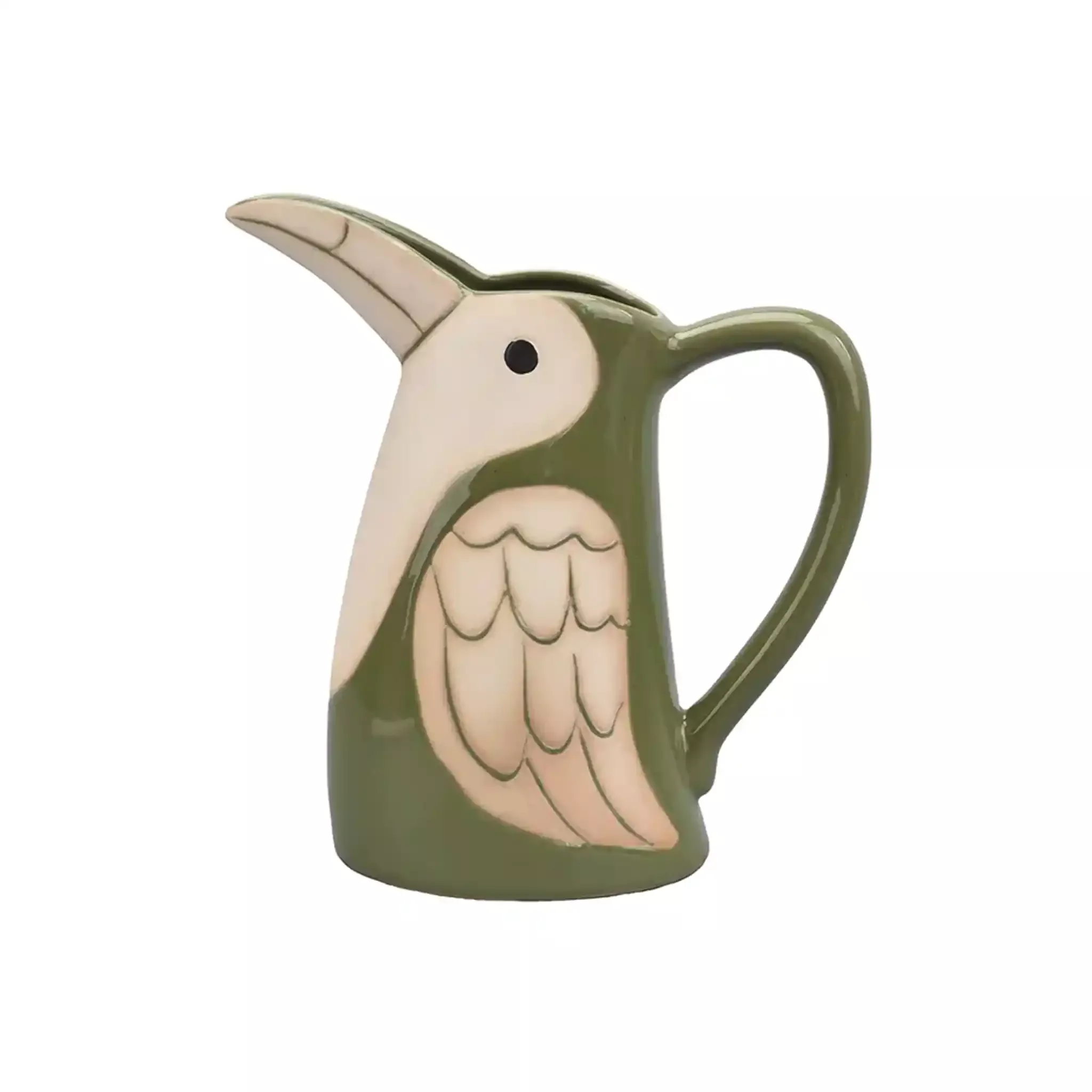 OPJET PARIS LARGE BIRD SHAPED PITCHER - GREEN