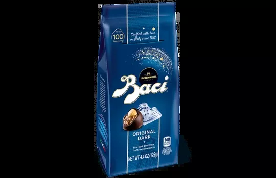Original Dark Chocolate Praline Truffles with Hazelnut by Baci (4.4oz)