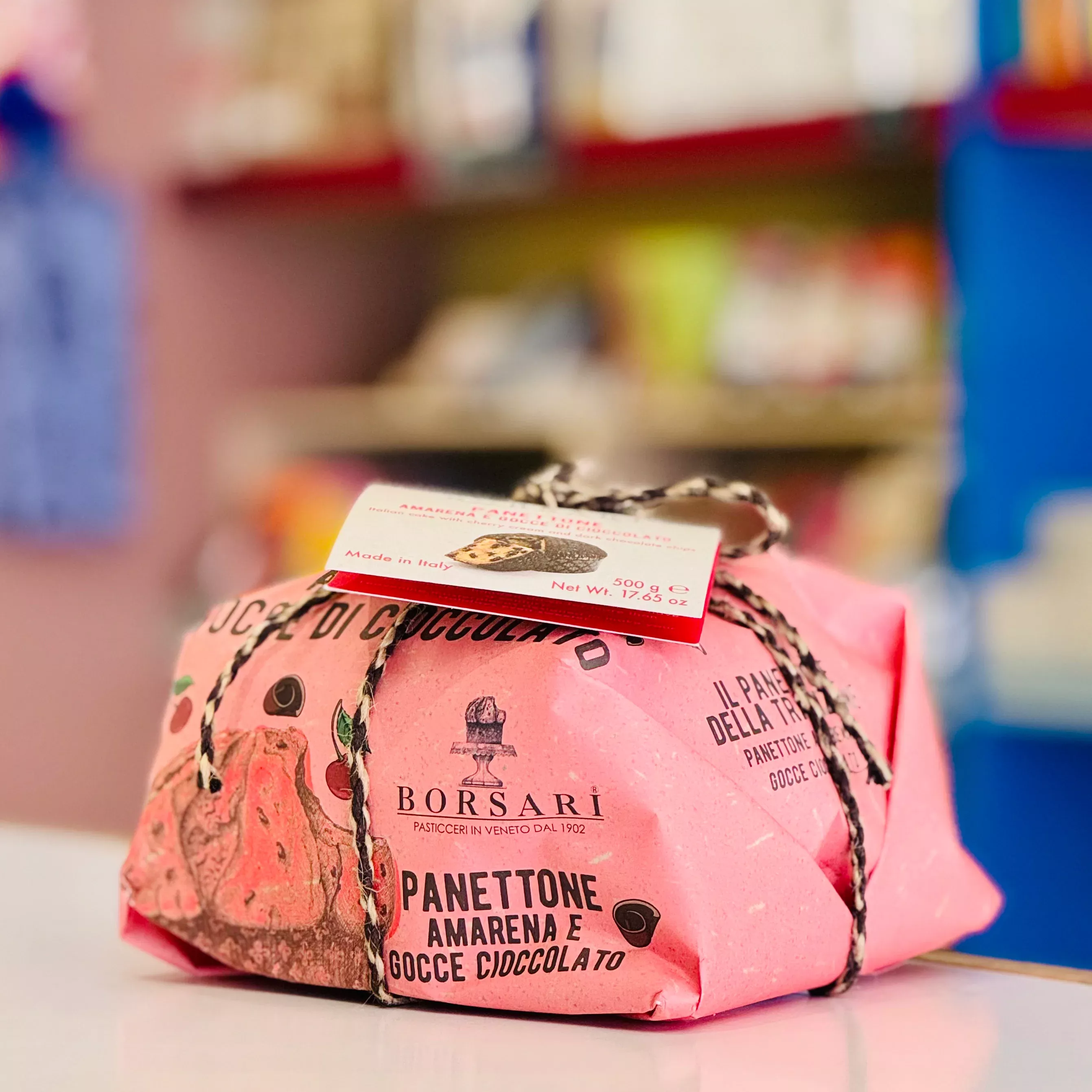 Panettone with Cherry Cream & Dark Chocolate