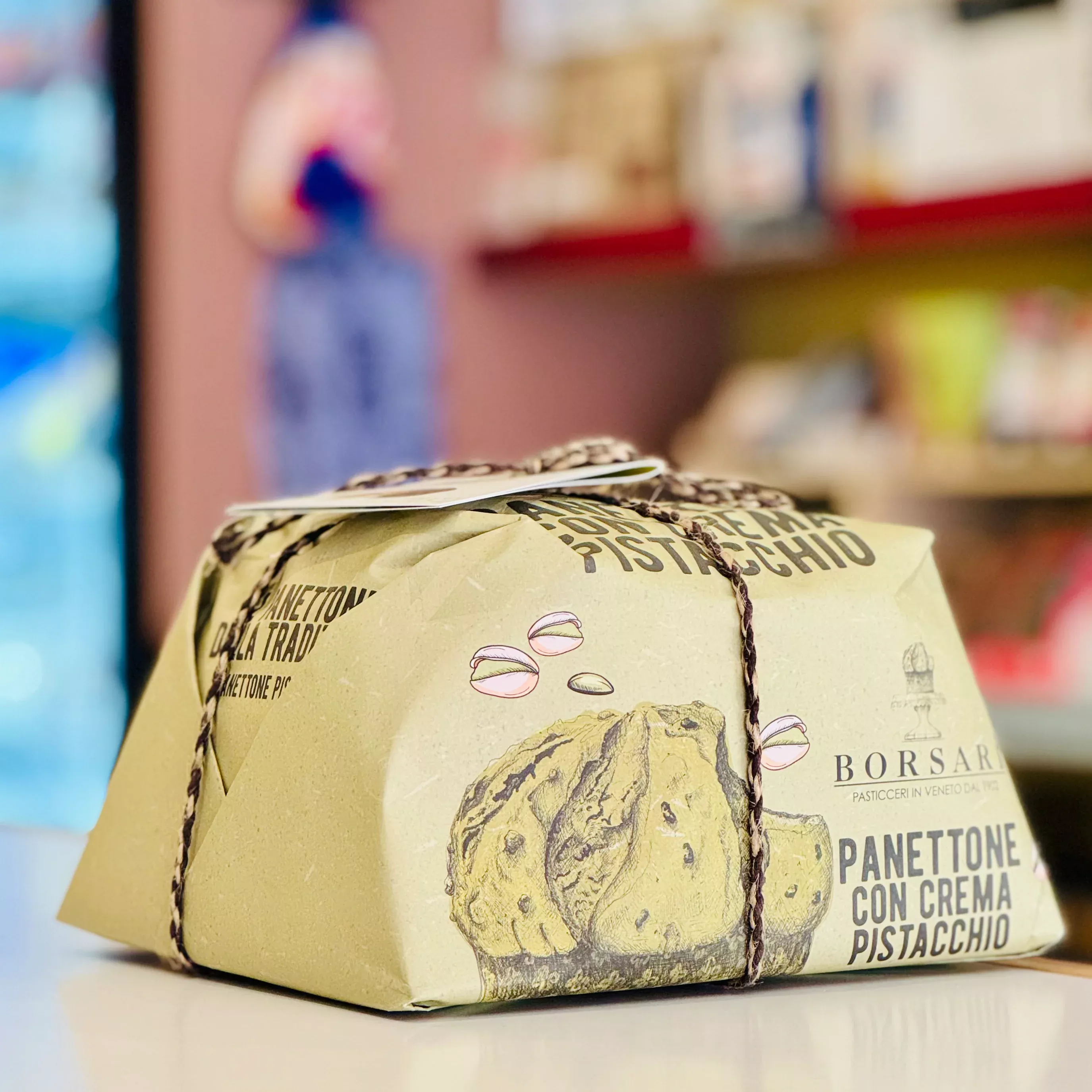 Panettone with Pistachio Cream