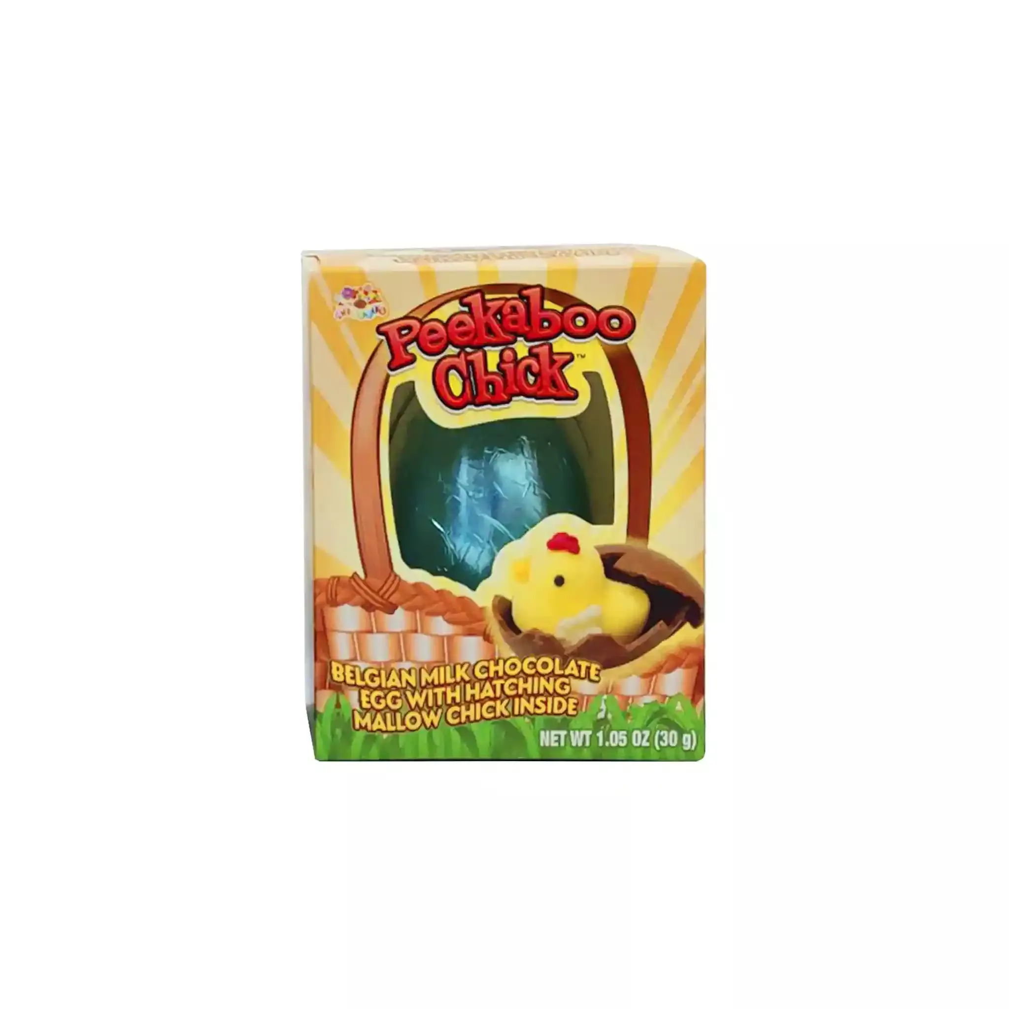 PEEKABOO CHICK CHOCOLATEY EGG WITH HATCHING MALLOW CHICK INSIDE 1.05oz