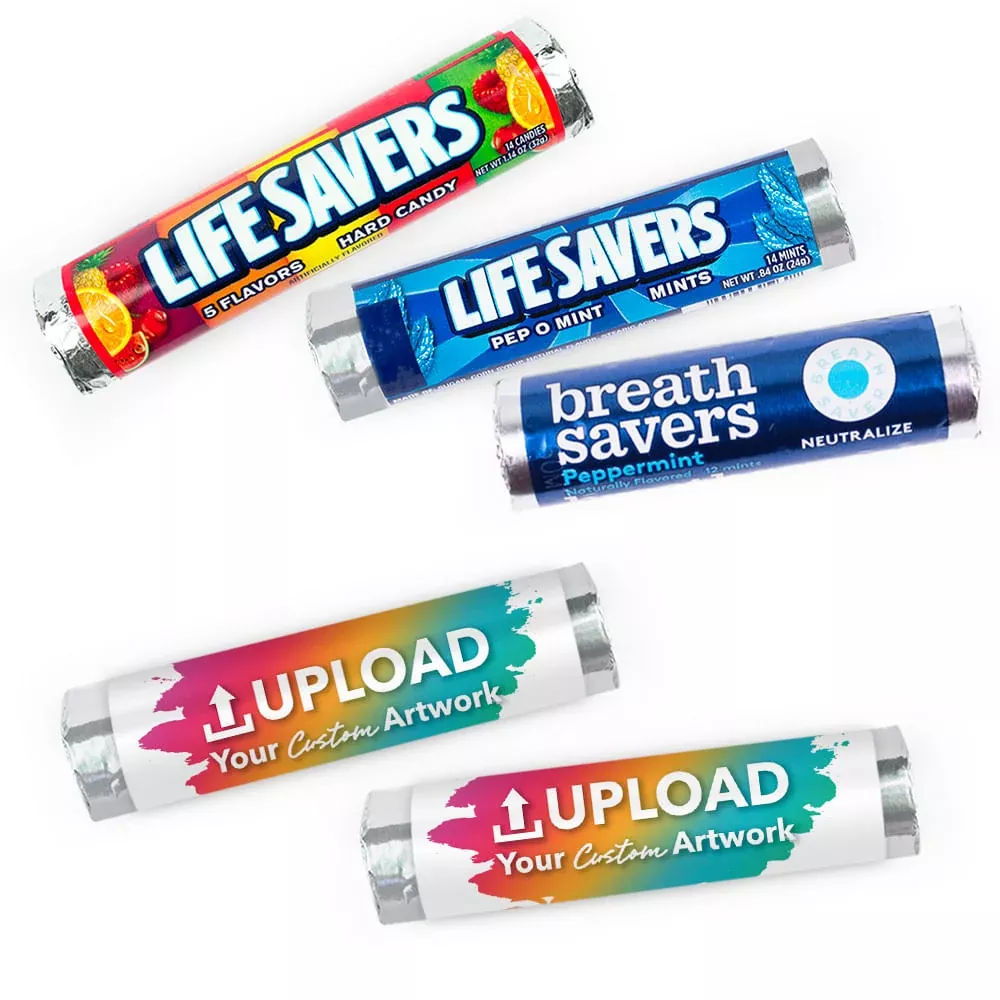 Personalized Add Your Artwork Lifesavers Rolls (20 Rolls)