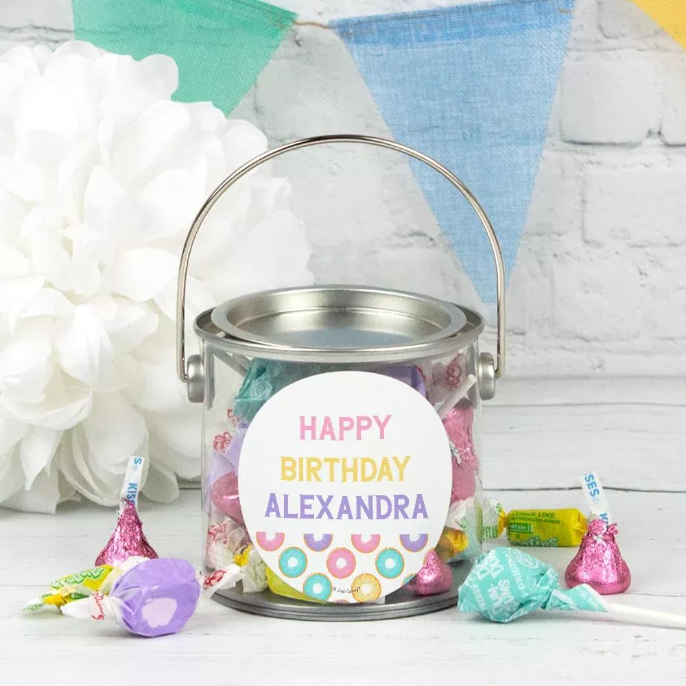 Personalized Kids Birthday - Donuts Paint Can