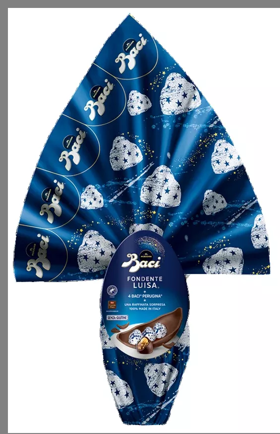 Perugina Baci Dark Chocolate Easter Egg w/ 4 Baci, 9.38 oz | 265g