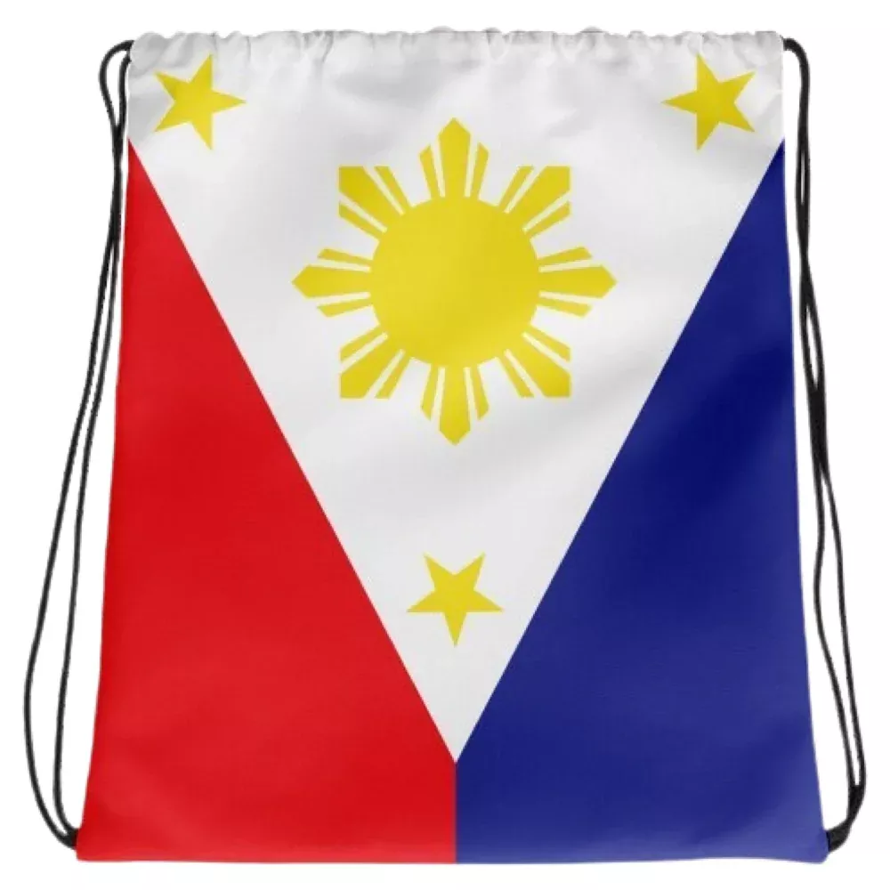 PHILIPPINES Flag Drawstring Backpack Bag -41cm X 32cm