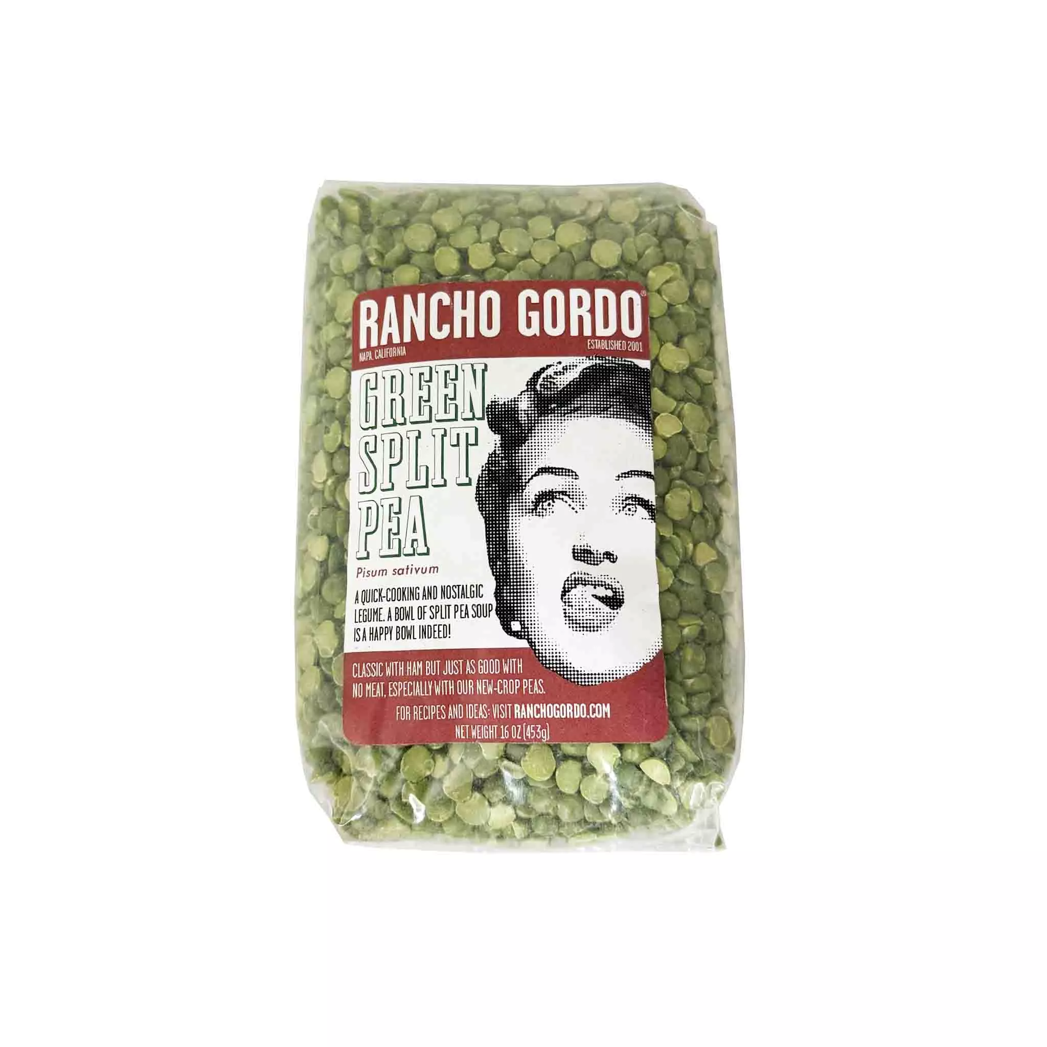 RANCHO GORDO GREEN SPLIT PEAS 16oz