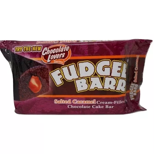 Rebisco - Fudgee Barr Salted Caramel Filled Cream - 10 Pack - 42g