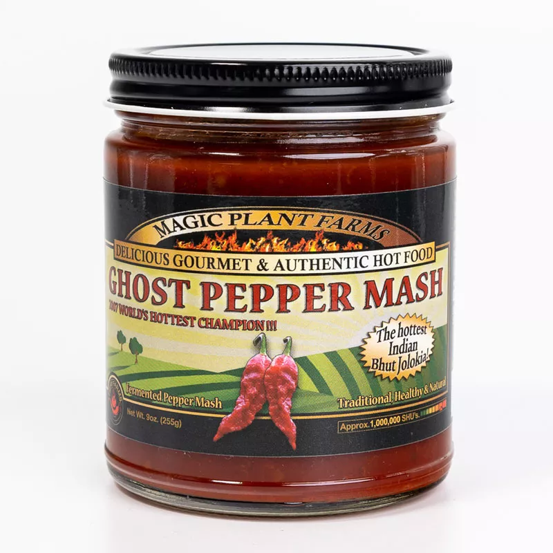 RED Ghost Pepper Mash 9oz Jar | Ghost Pepper Paste