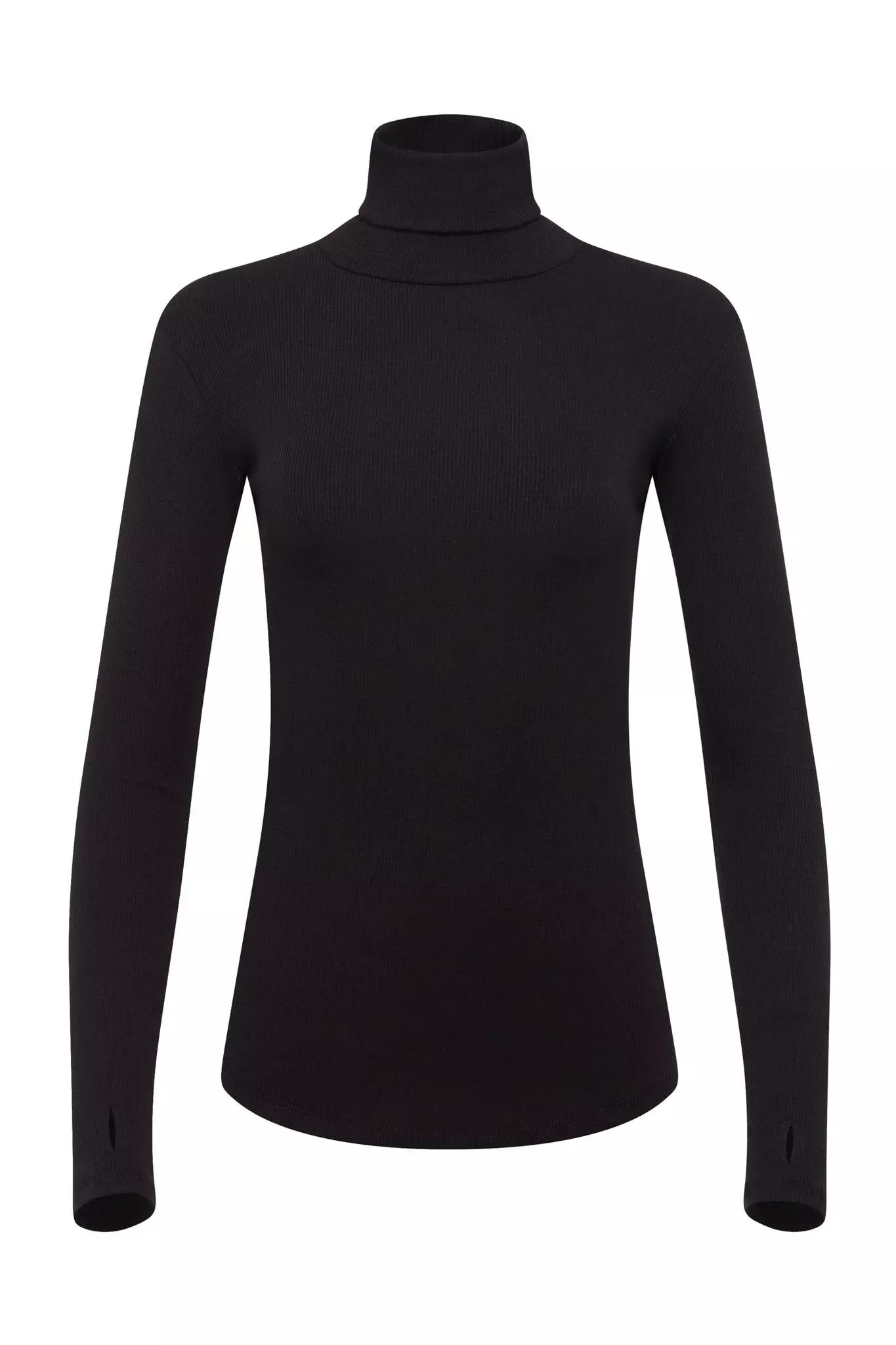 Ribbed Black Turtleneck