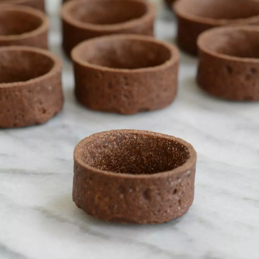Round Sweet Chocolate Tartlets