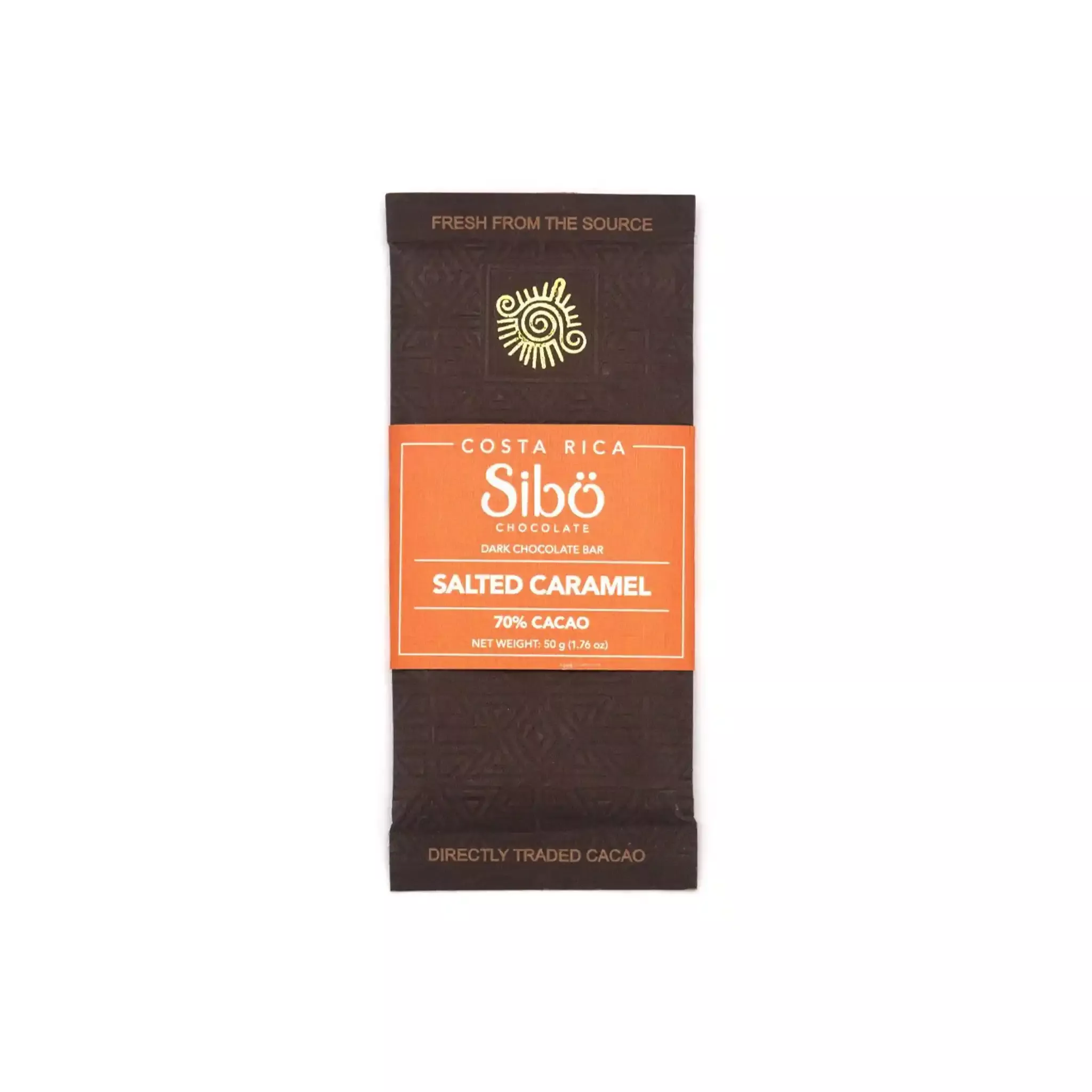 SIBO SALTED CARAMEL CHOCOLATE BAR 70% 50g