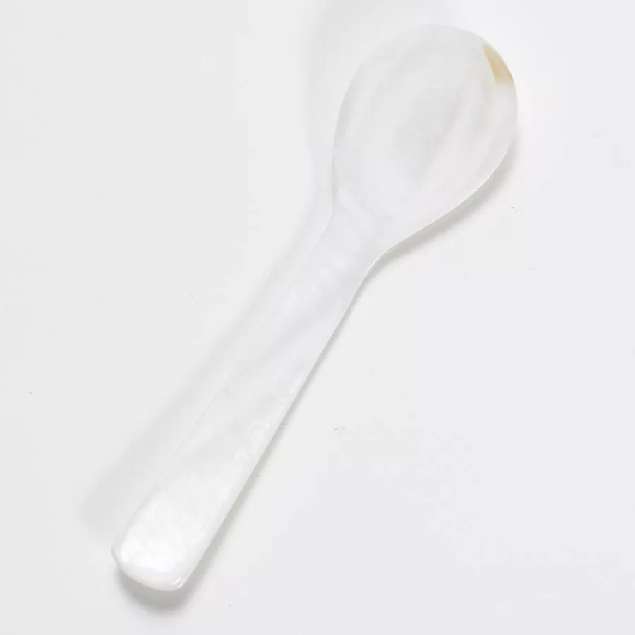 Small Caviar Serving Spoon - Hand Carved Mother of Pearl