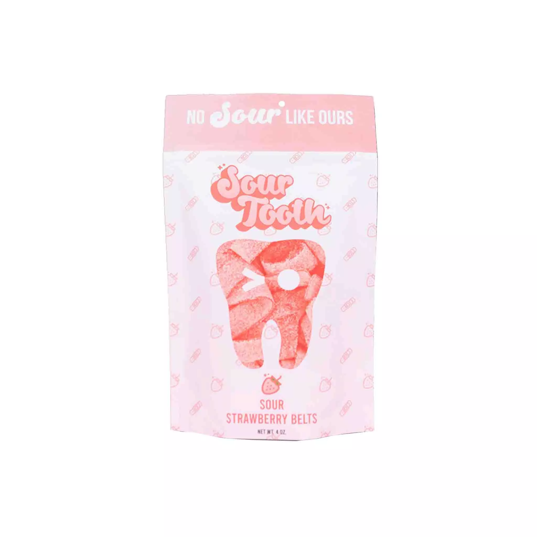 SOUR TOOTH STRAWBERRY BELTS 4oz