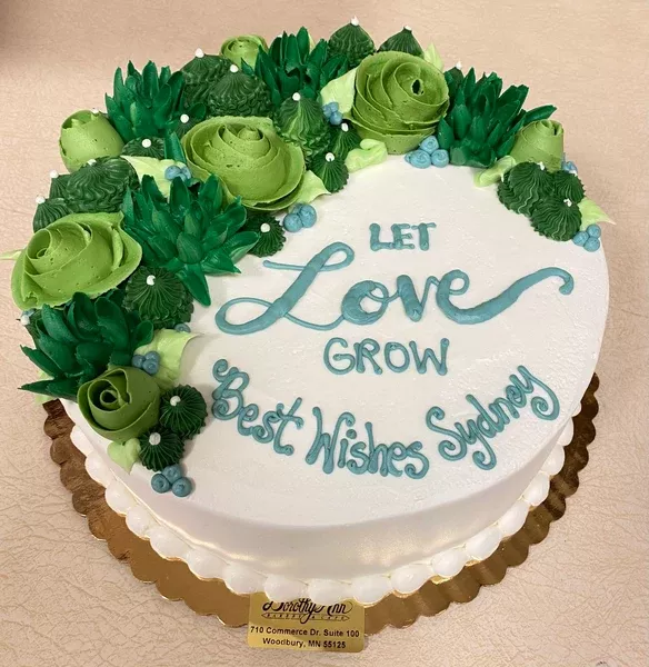 Succulents Decorated Cake