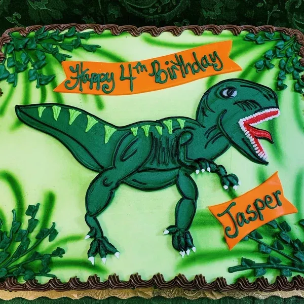 T-Rex Dinosaur 1/2 Sheet Cake