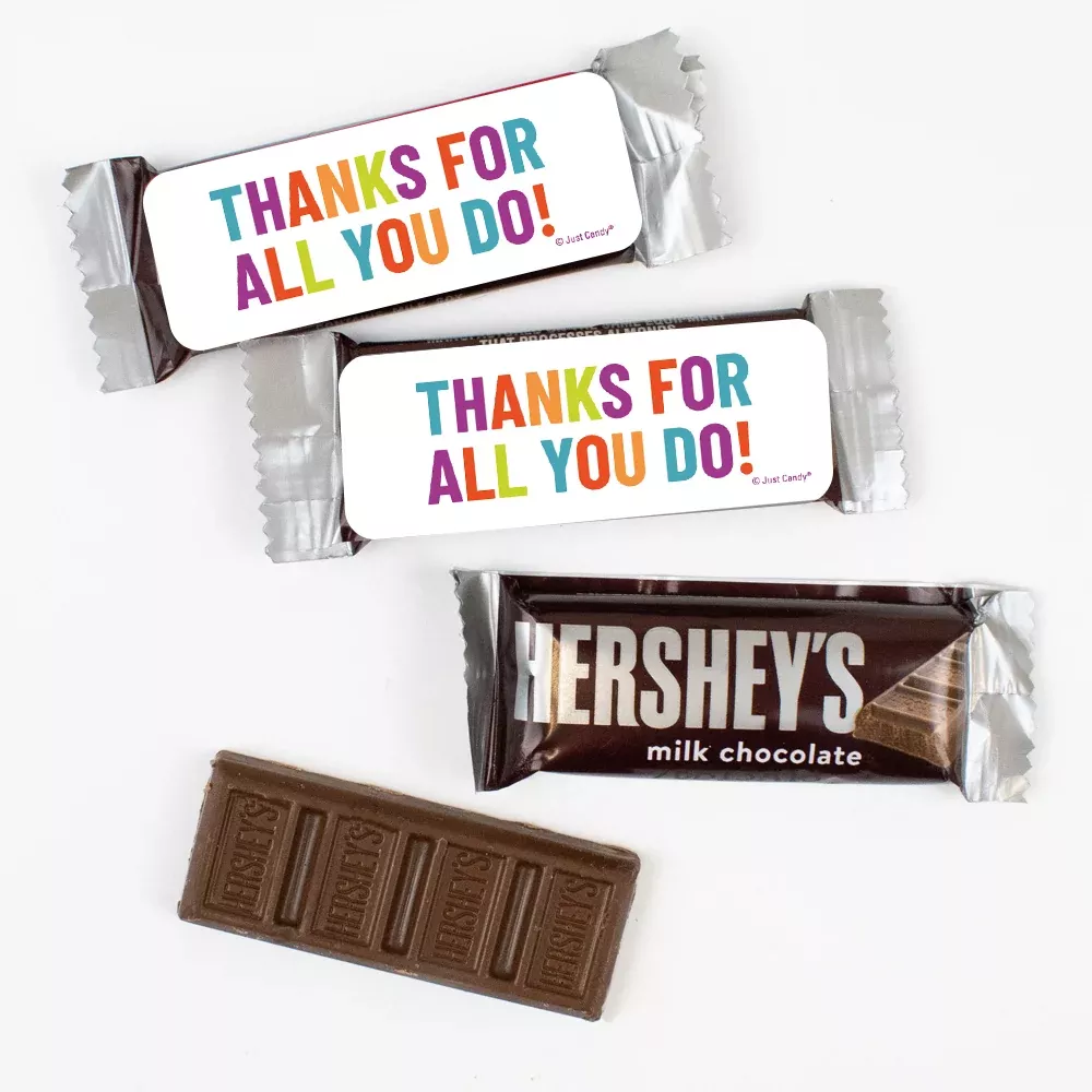 Thanks For All You Do Hershey's Snack Size Milk Chocolate Bars