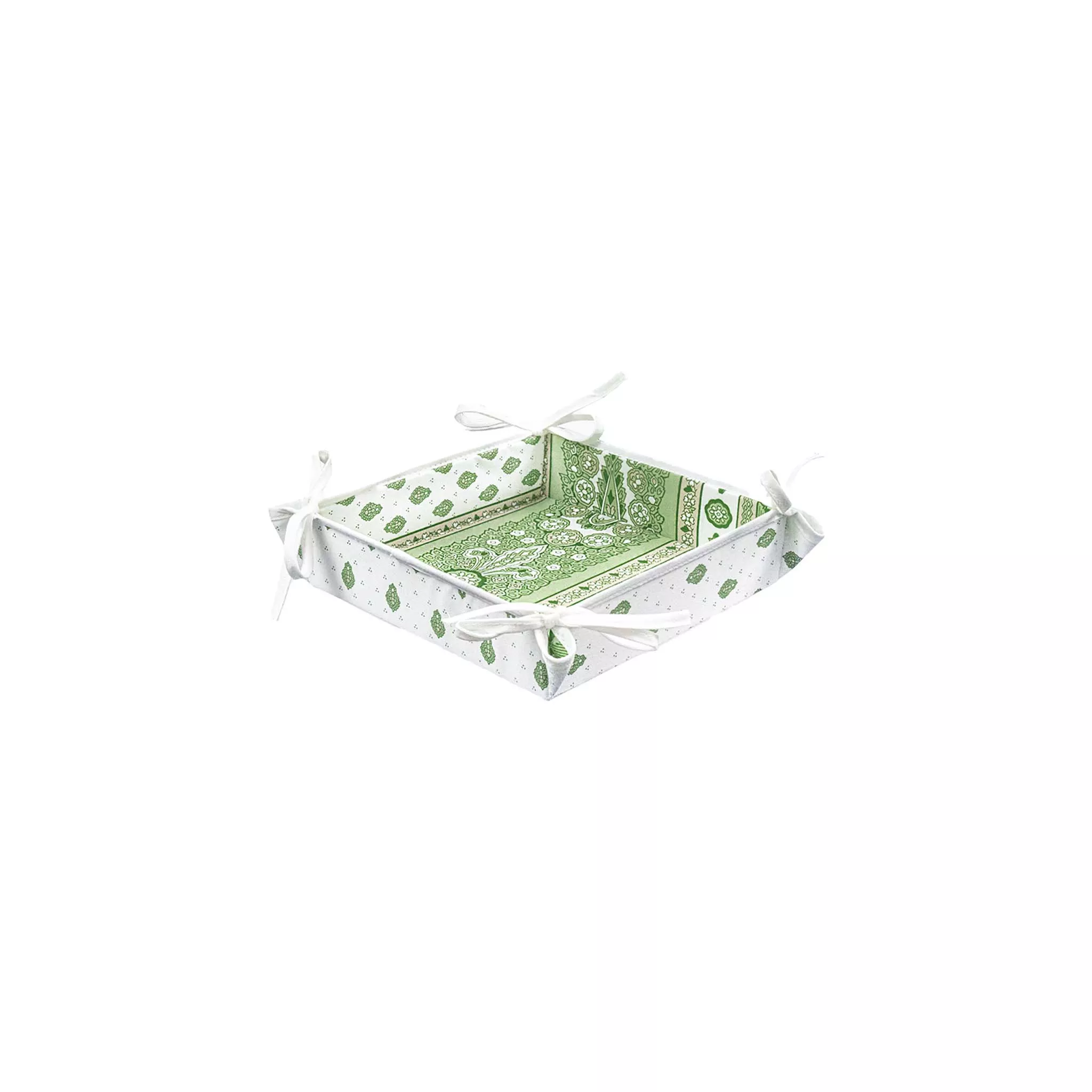 TISSUS TOSELLI BASTIDE BREAD BASKET - GREEN