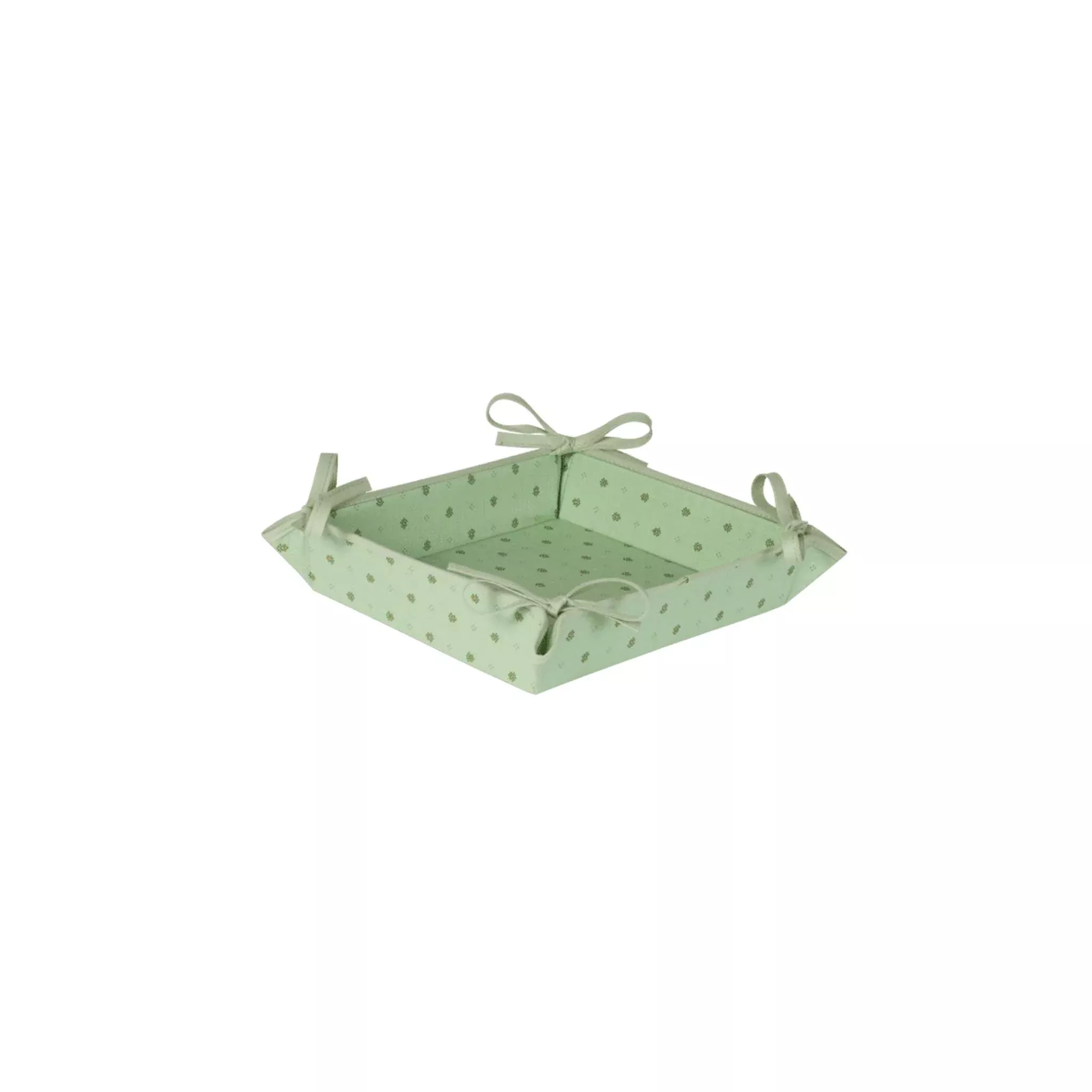 TISSUS TOSELLI CALISSON BREAD BASKET - GREEN/BEIGE