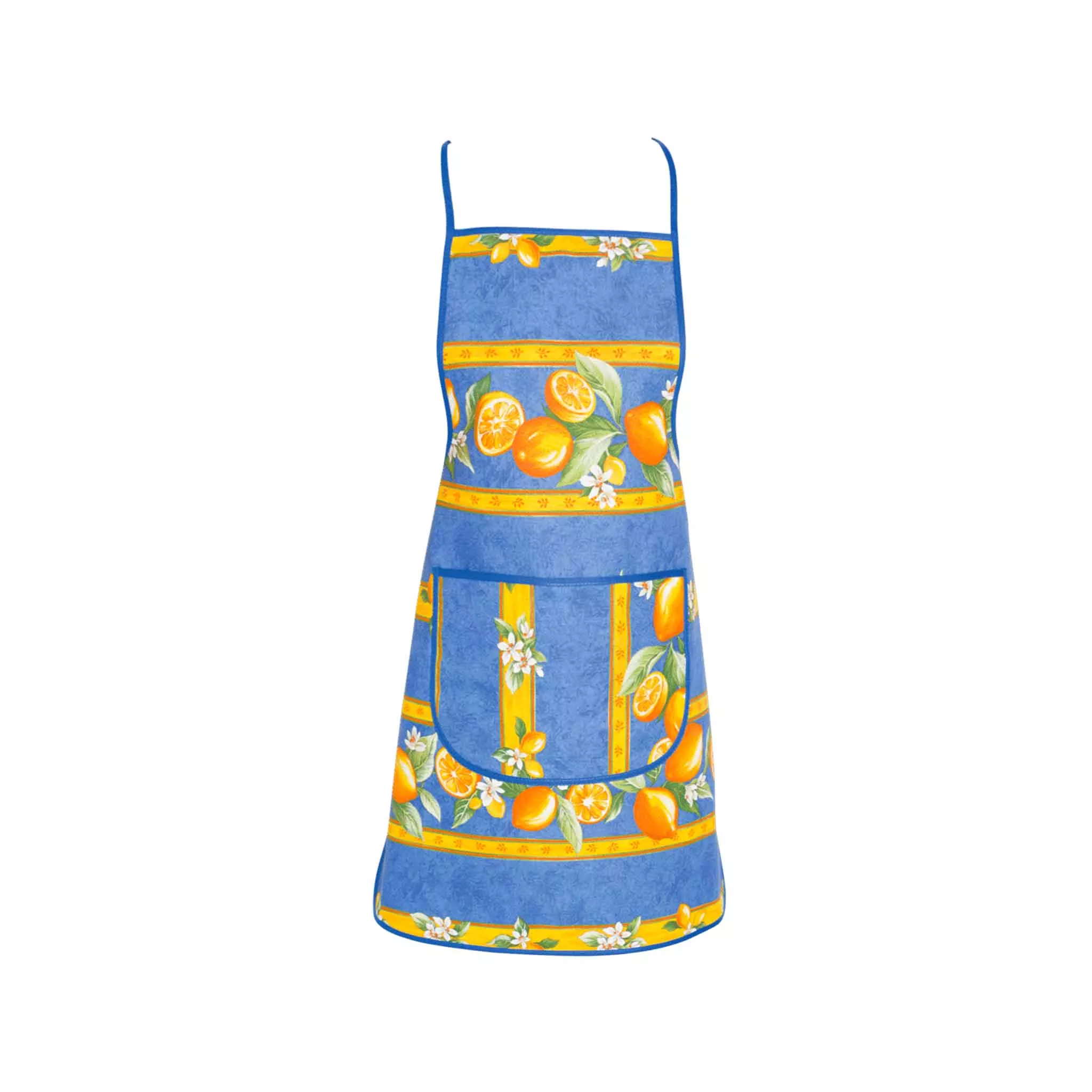 TISSUS TOSELLI CITRON APRON - BLUE