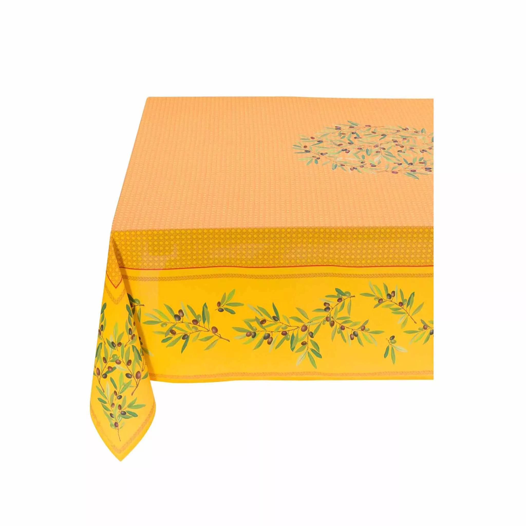 TISSUS TOSELLI NYONS COTTON TABLECLOTH - YELLOW (61" X 61")
