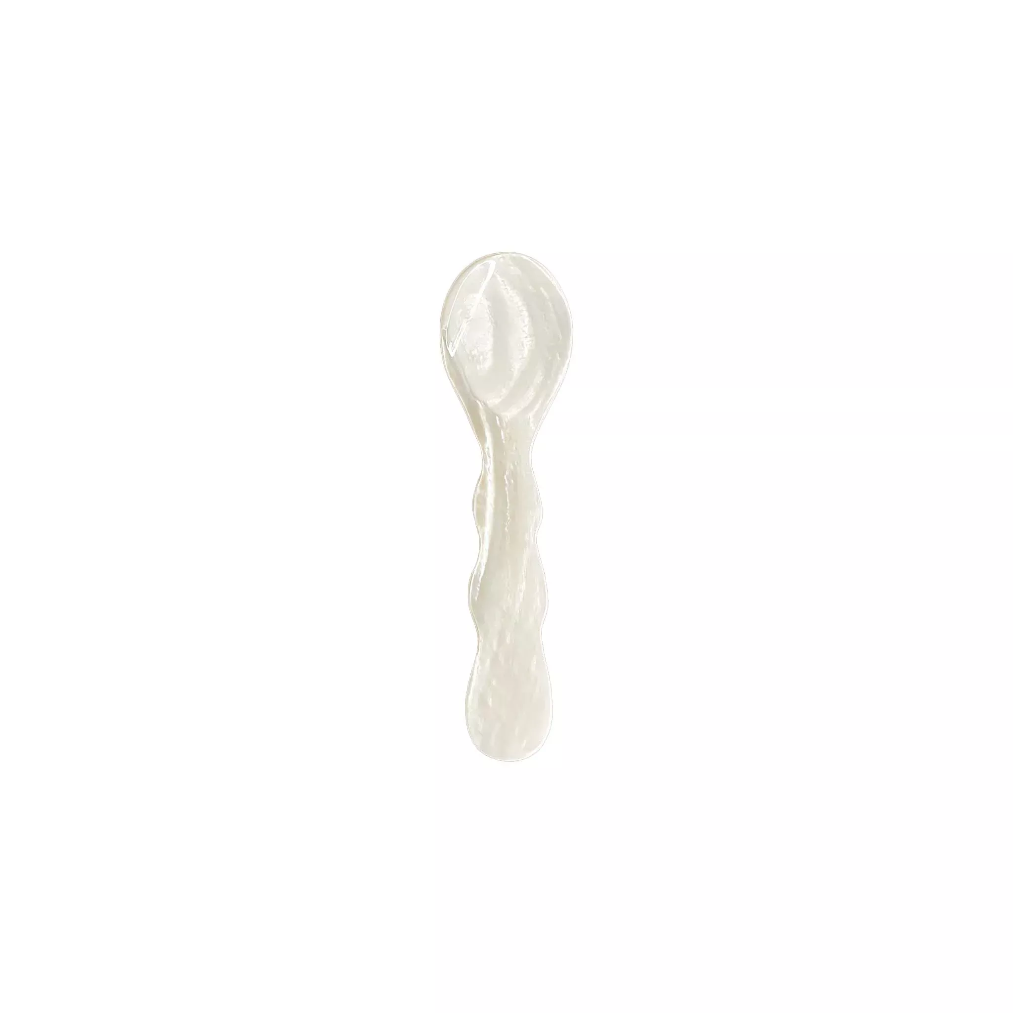 TONKIN WEE WAVE SHAPE MOTHER OF PEARL SEASHELL SPOON