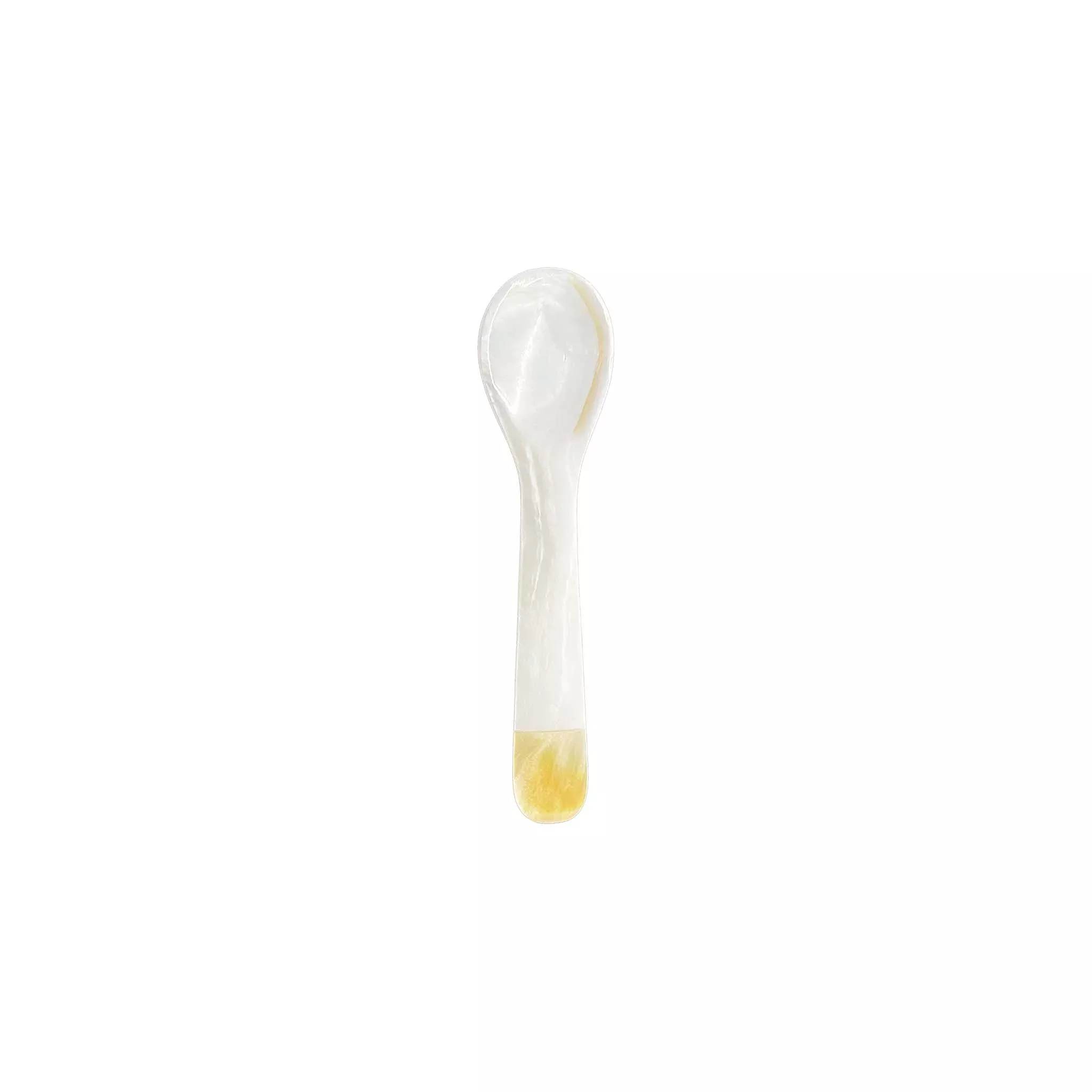 TONKIN XACU YELLOW MOTHER OF PEARL SEASHELL SPOON