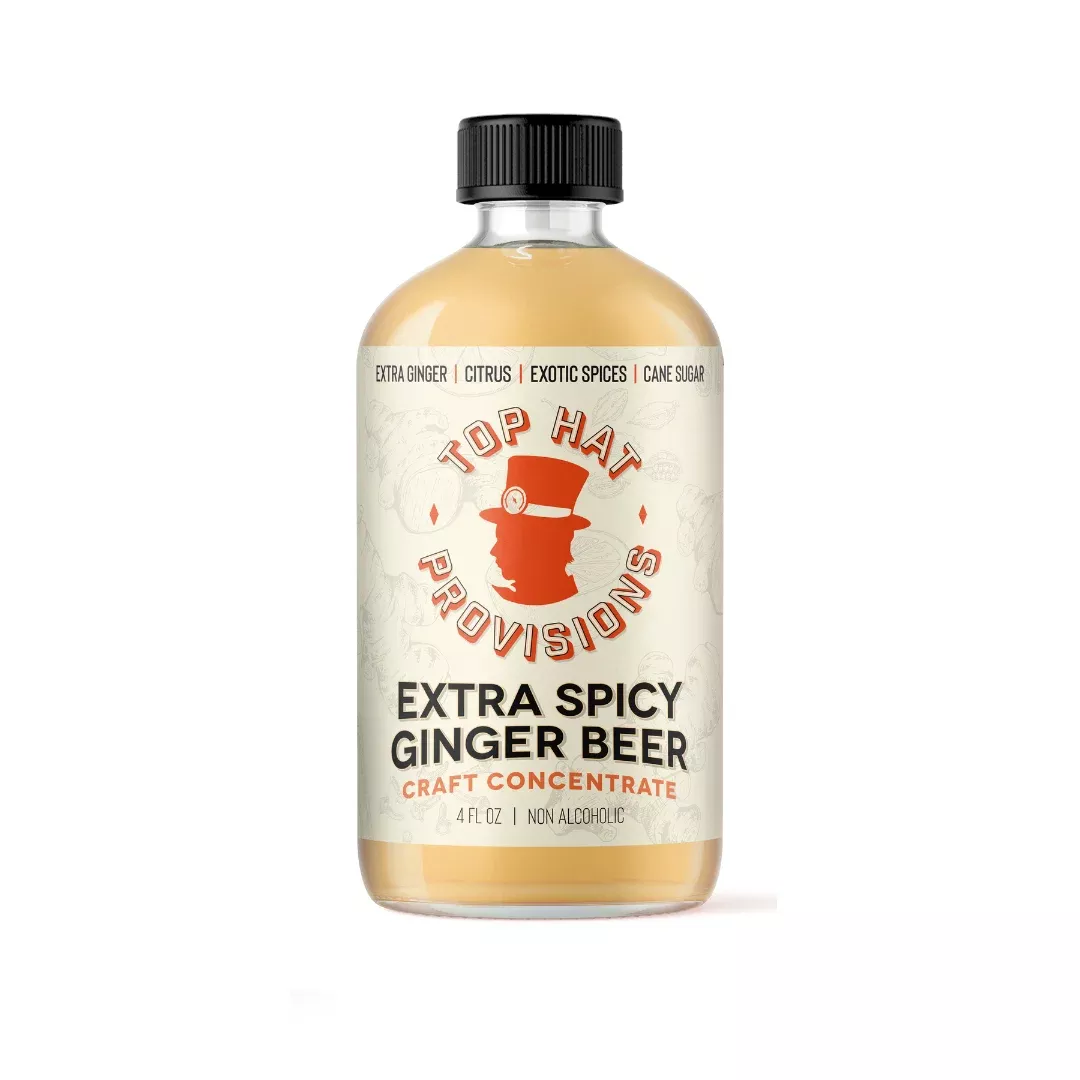Top Hat Extra Spicy Ginger Beer Syrup & Batching Concentrate - 4oz Bottle