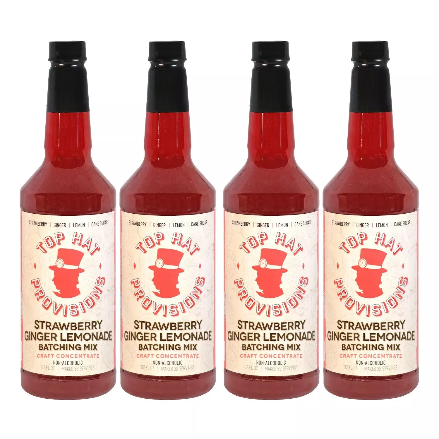 Top Hat Strawberry Ginger Lemonade Draft Cocktail Batching Kit