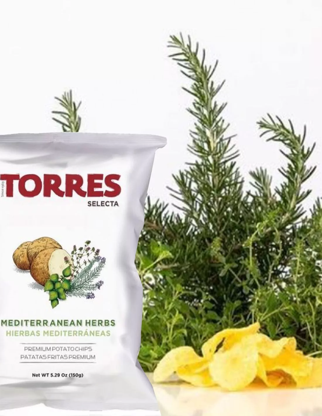 Torres Potato Chips Mediterranean Herbs 1.76oz / 50g