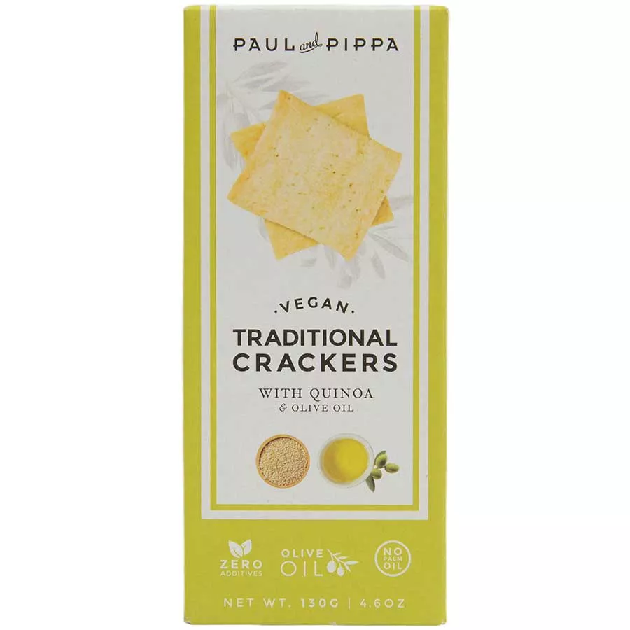 Traditional Crackers with Quinoa and Olive Oil, Vegan