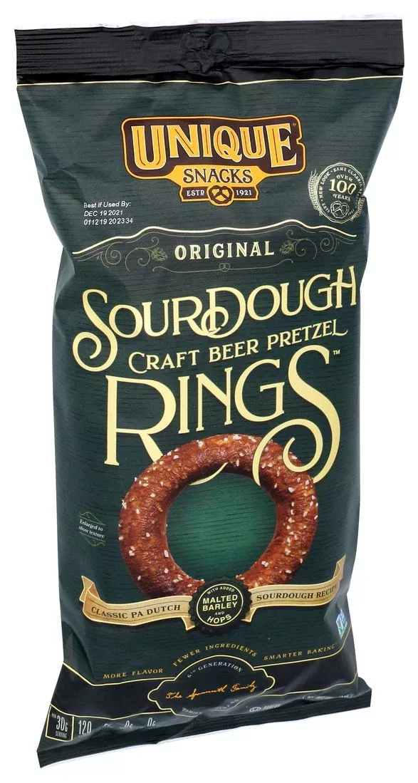 Unique Snacks - Sourdough Craft Beer Pretzel Rings