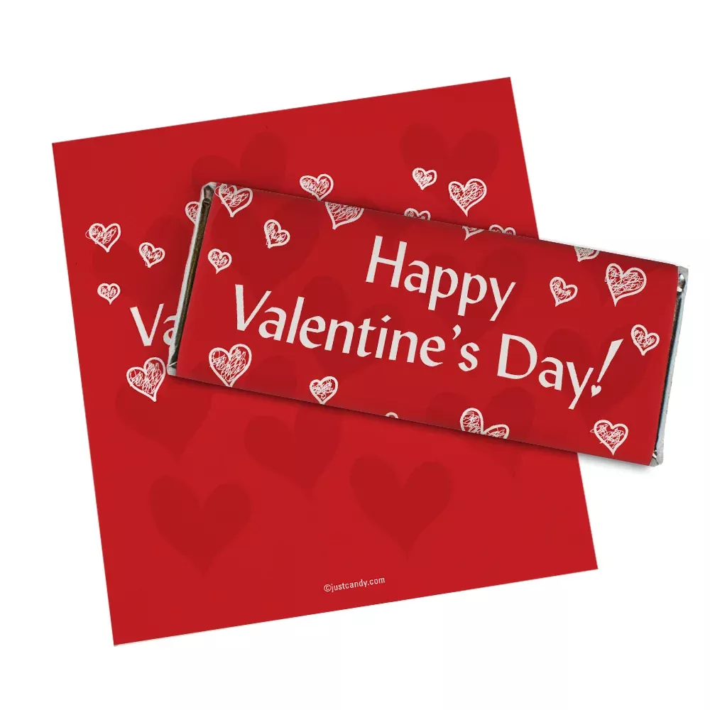 Valentine's Day Chocolate Bar Wrappers Only