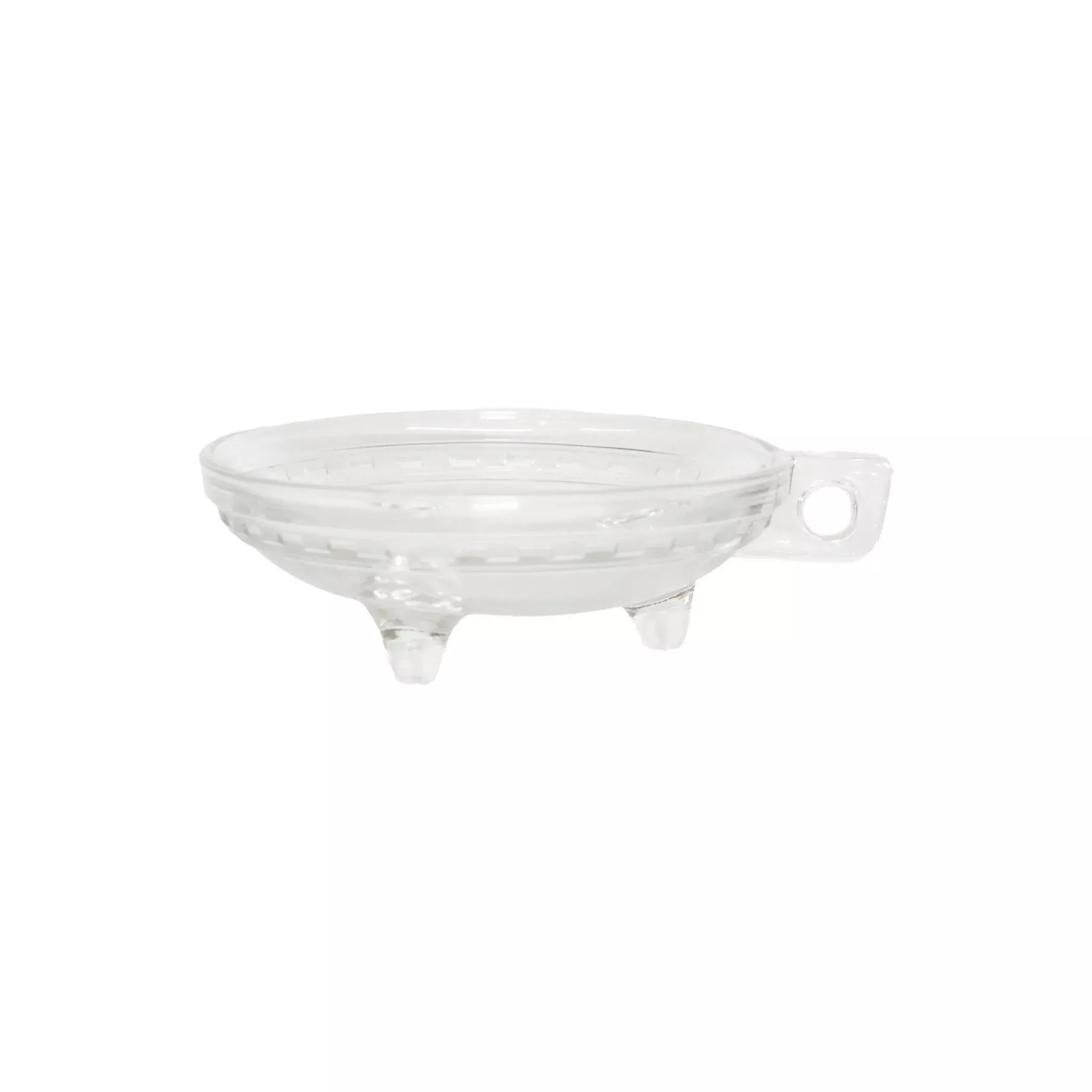 VINTAGE GLASS OLIVE DISH WITH HANDLE