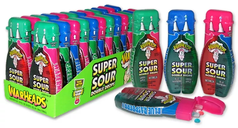 Warheads Double Drops Liquid 1oz X 24 Units