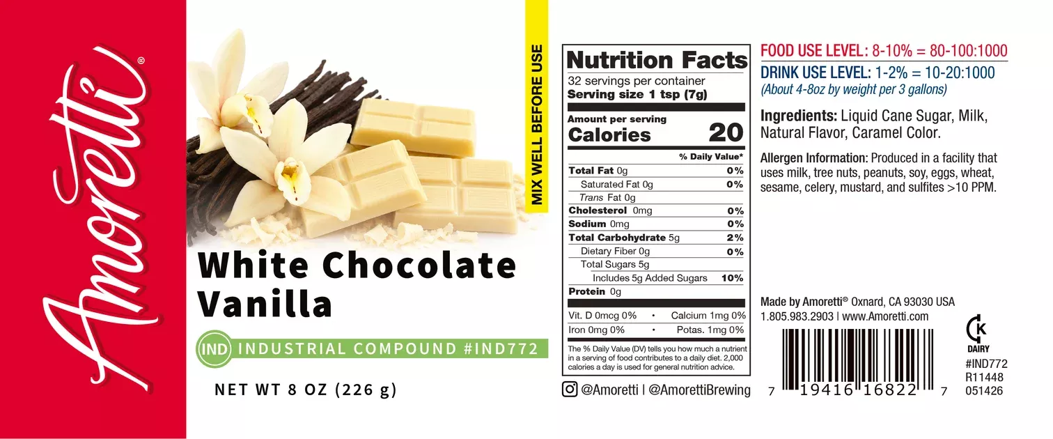 White Chocolate Vanilla Industrial Compound