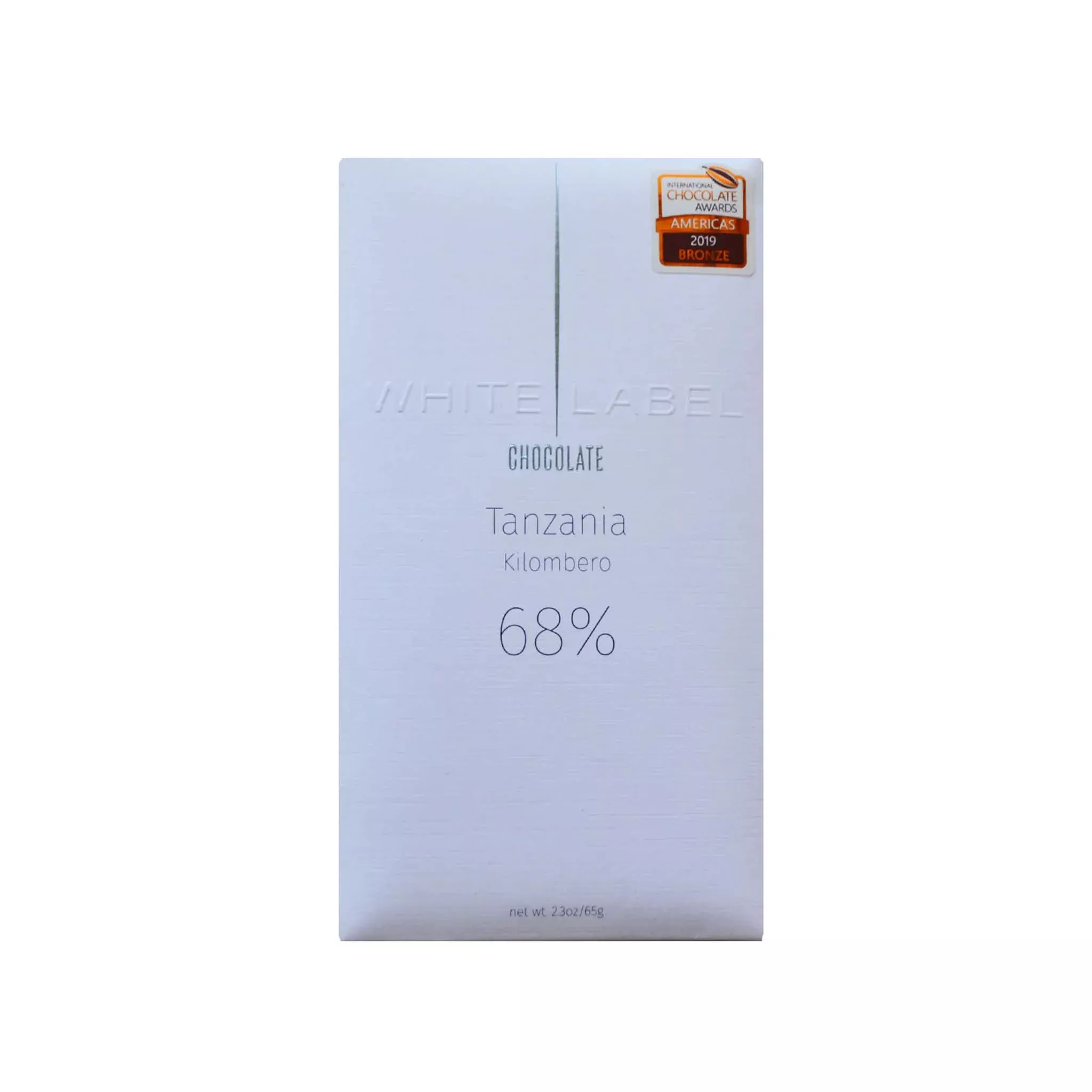 WHITE LABEL TANZANIA DARK CHOCOLATE 68% 2.3oz