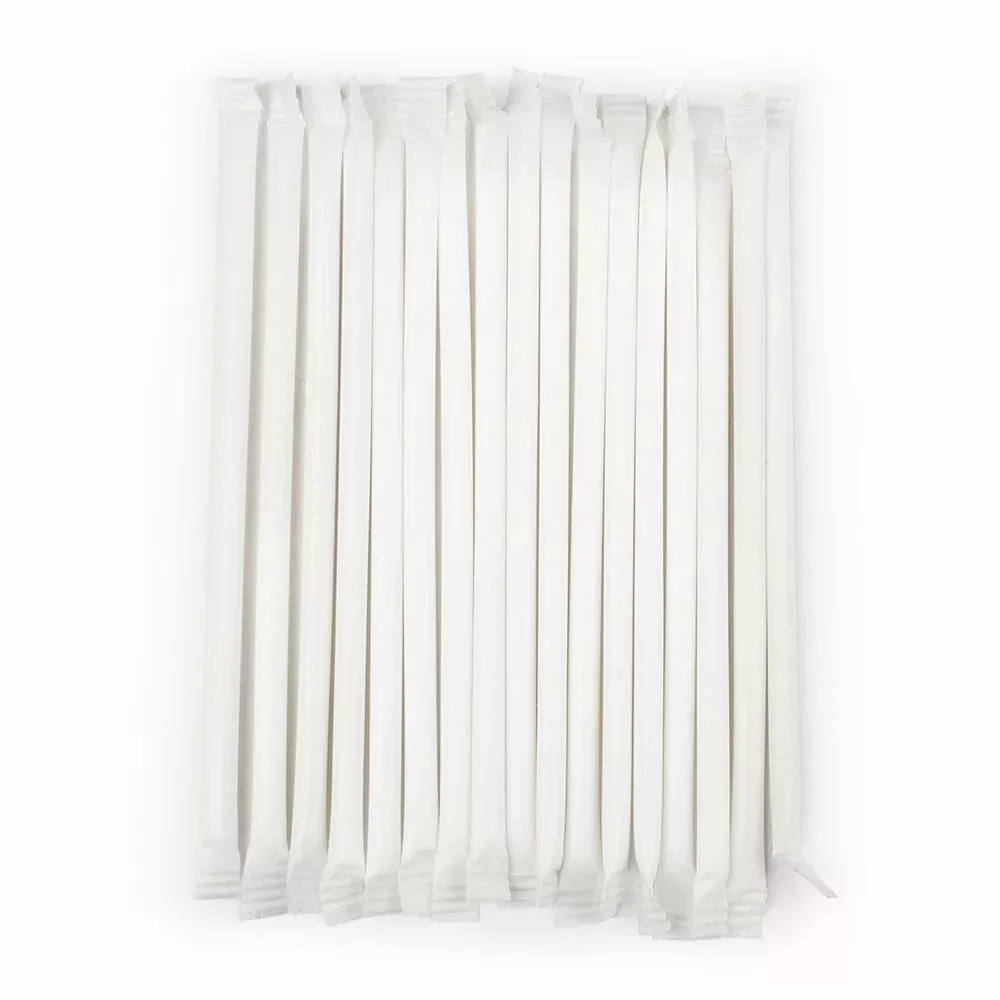 White Tutti Frutti Candy Straws - 240 ct