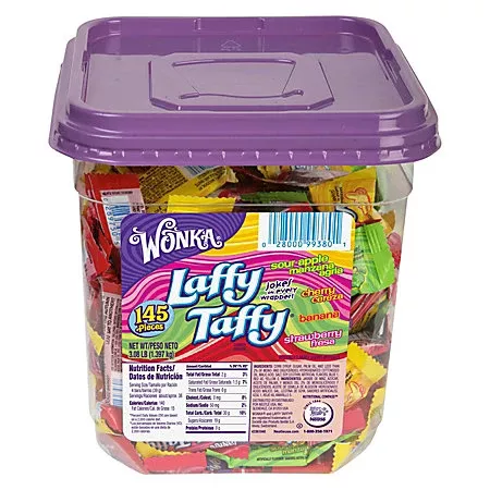 Wonka Laffy Taffy Assorted Tub 145 Ct