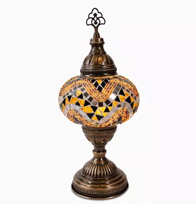 Zig Zag Star Table Lamp, Large Glass
