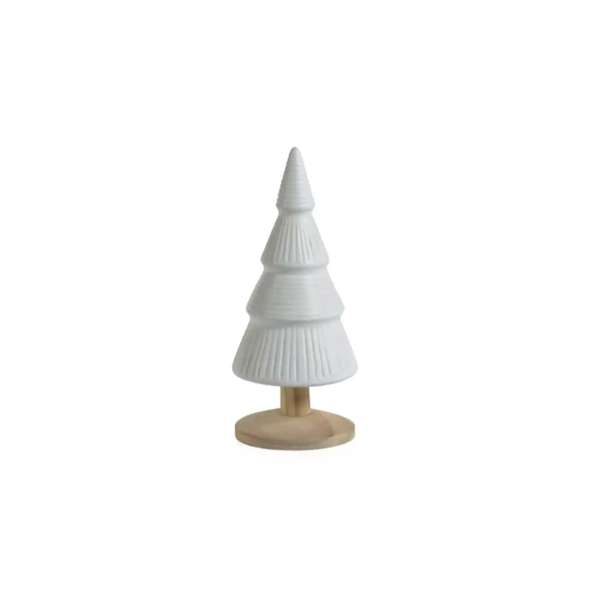 ZODAX SMALL ALPINE CERAMIC TREE ON WOOD BASE
